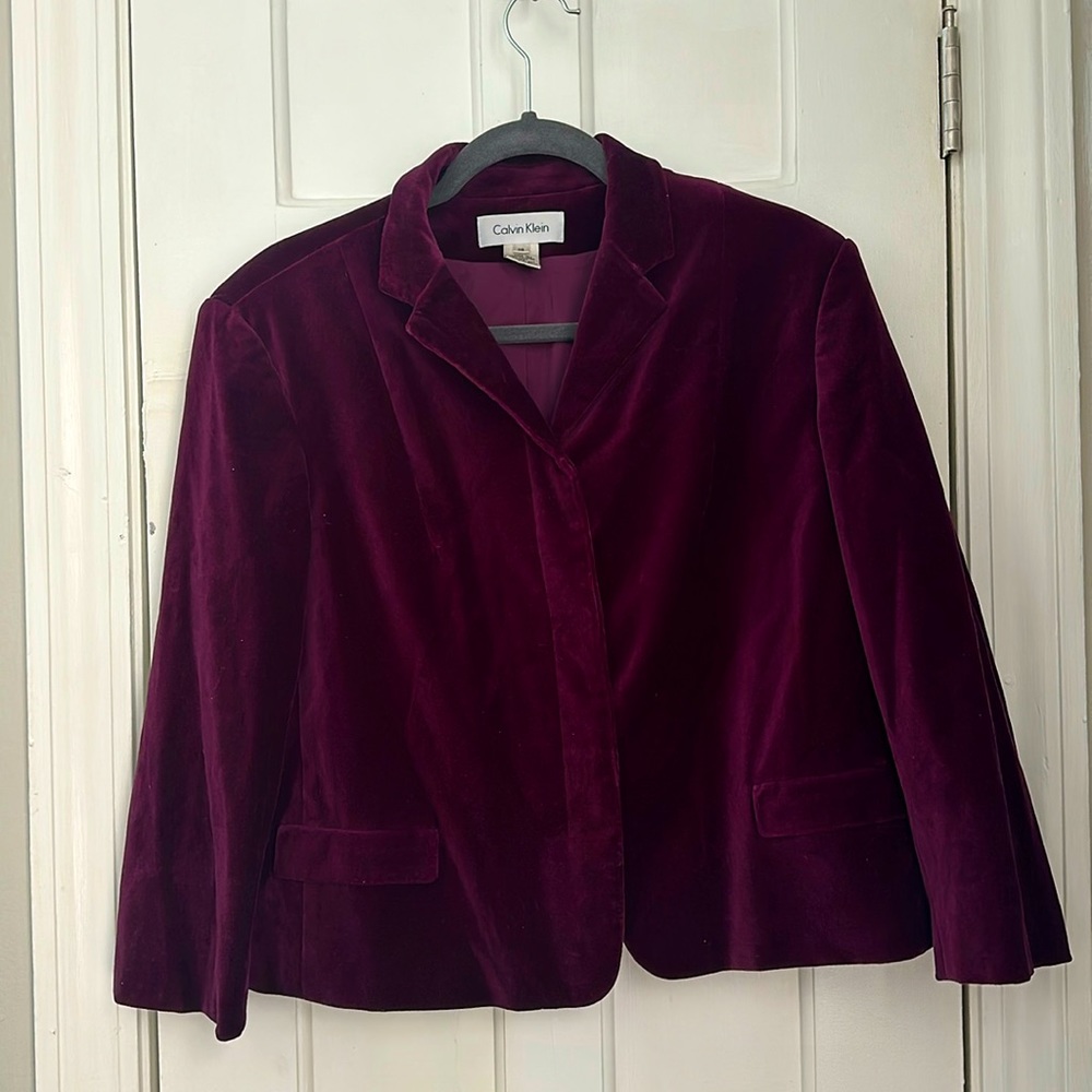 Burgundy Calvin Klein Blazer